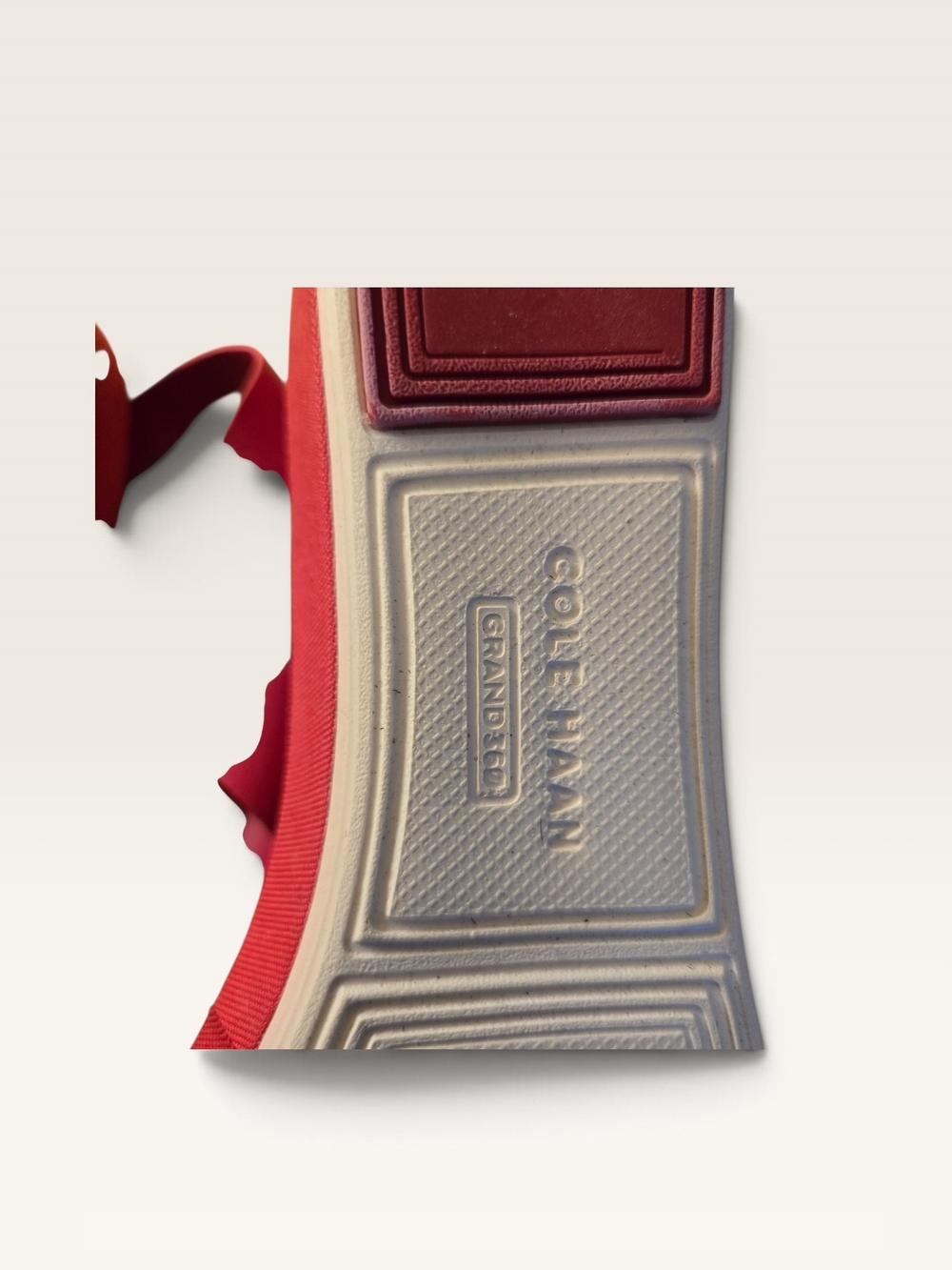 Cole Haan Red Original Grand Leather Buckle Sandals - Picture 5 of 7